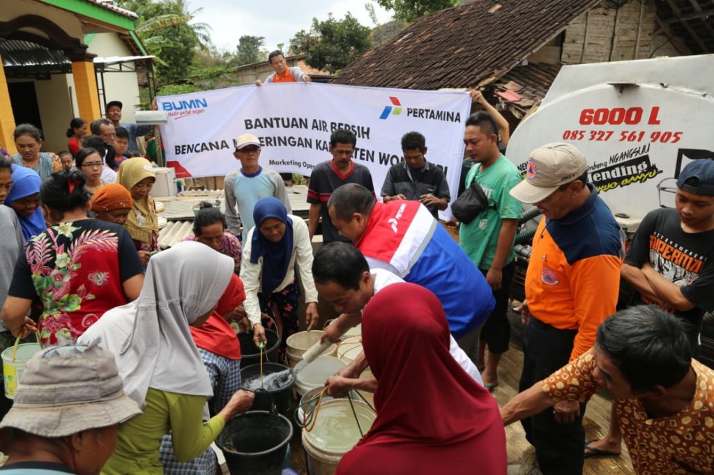 Pertamina Salurkan Bantuan Air Bersih di Kabupaten Wonogiri