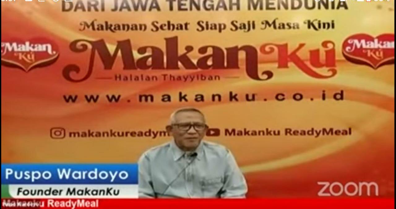 Puspo Wardoyo Pemilik Warung Makan MakanKu Melakukan Diskusi Online Bersama Gubernur Jawa Tengah, Kamis (17/9).