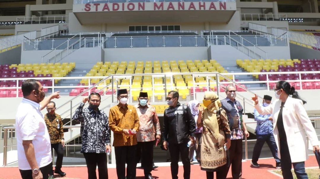 Komisi X DPR RI kunjungi Stadion Mahanan, Kamis (1/10/2020).