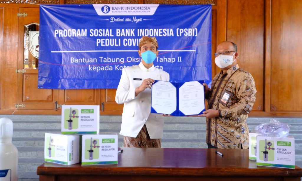 Walikota solo dan pimpinan bank Indonesia