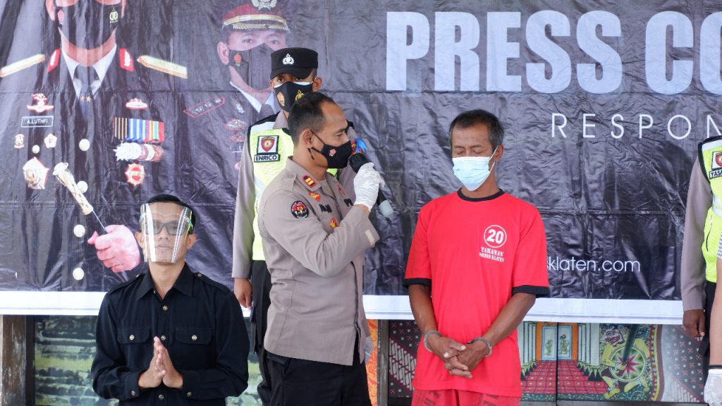 Jumpa pers Polres Klaten kasus pencabulan