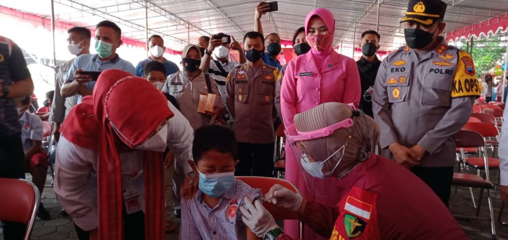 vaksin anak di Polres Klaten