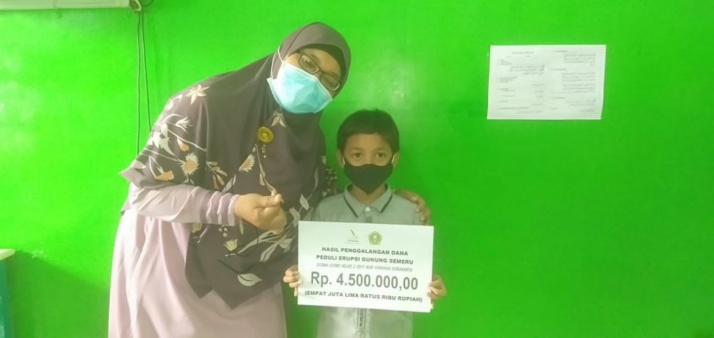 Cara Kreatif Siswa SDIT Nur Hidayah Peduli Korban Erupsi Semeru