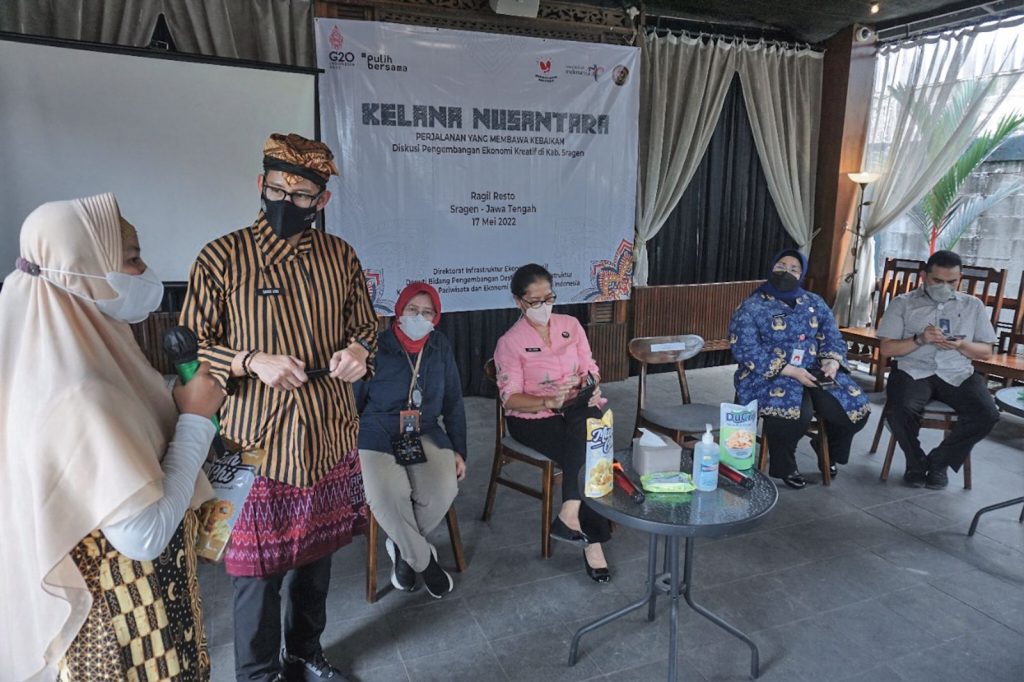 Menteri Sandiaga Uno di Sragen
