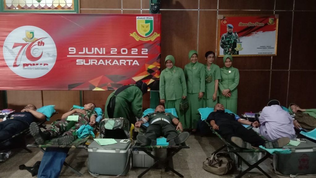 Denpom IV4 Surakarta Gelar Aksi Donor Darah