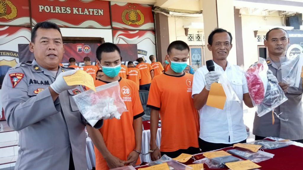 Polres Klaten Amankan 12 Pengedar Serta Pemakai Narkoba