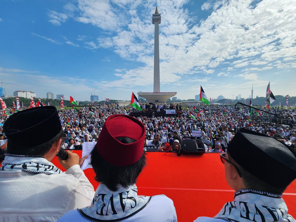 Zaitun Rasmin aksi palestina Monas
